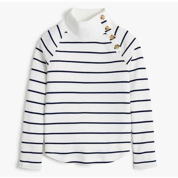 J.Crew Striped Navy and White Women's Top - Picture 4 of 12